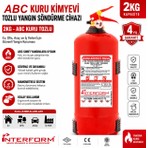 İnterform 2 kg Abc Kuru Kimyevi Tozlu Yangın Söndürme Tüpü