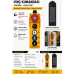 YFS 5'li Vinç Kumanda Butonu (Mıknatıslı)
