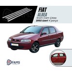 Fams Otomotiv  Fiat Albea Krom Cam Çıtası 4 Parça 2002> Paslanmaz Çelik