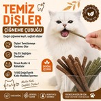 PureCanpati Temiz Dişler Matatabi Çiğneme Çubuğu – Doğal Kedi Oyuncağı  1 Paket(4 Çubuk)