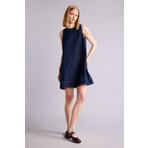 DeFacto %100 Pamuk Fashion Fit Yumuşak Jean İndigo Mini Elbise H2534AX26SM