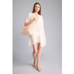 DeFacto %100 Pamuk Regular Fit Plaj Ekru Elbisesi Z0696AZ26SP