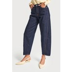 It's Basic Kadın Indigo Renk 7W5-50 Carrot Fit Rahat Kesim Iç Boy 67CM %100 Koton Denim Jean