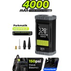 7Go 7A6 Turbo Boost Şarjlı Hava Pompası – 150 Psı Taşınabilir Lastik Şişirme Kompresörü 4000MAH Powerbank & Blower
