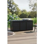 Serinova Bahçe Sandığı Bahçe Dolabı Tekerlekli Plastik Bahçe Balkon Depolama Sandığı 320LITRE Kapaklı