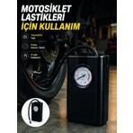 Dorasan Araç Lastik Şişirme Pompası Taşınabilir Analog Basınç Göstergeli Hava Kompresörü