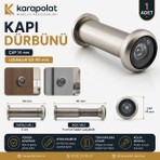 Karapolat Kapı Dürbünü 14 mm Ayarlanabilir 50-90 mm Saten Nikel