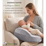 Mamiko Emzirme Yastığı, Bebek Destek Minderi, Yıkanabilir Kumaş, Hafızalı Köpük, Visco, Ortopedik