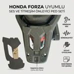 Nativu Honda Forza 250 Arka Çanta Altı Titreşim Önleyici Ses Kesici Mat - Portbagaj Pedi