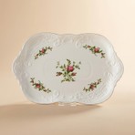 Karaca Vintage Rose Kayık Tabak 25 cm Krem