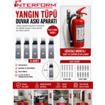 İnterform Yangın Tüpü Askı Aparatı Metal 5'li Set Vida ve Dübel Dahil