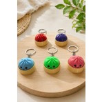 Lina Hobby 3D Baskı Clicker Çin Mantısı Anahtarlık (2 Adet) | Kawaii Dumpling Fidget Anahtarlık | Anti Stres Sü