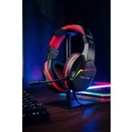 Redline RGH-307 Rd Gaming Headset Kulaklık 1.8m USB Bağlantı ile Çok Yönlü Mikrofon ve Led Işık