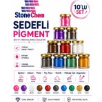 Stonechem 15 gr Epoksi Bazlı Sedefli Toz Pigment Seti 10 Renk Kolay Uygulama ve Yüksek Kapatıcılık