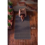 Sogood Concept XXL Büyük Boy Elekli Tuvalet Önü Gri Kedi Kumu Paspası - 60 x 120 cm