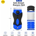 Piyatech RL-023 Çok Amaçlı Cam Film Tutkal ve Etiket Kazıyıcı Spatula Temizleme Aracı Yedek Bıçaklı Set
