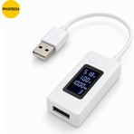Piyatech Dijital LED Göstergeli USB Voltmetre Ampermetre Test Cihazı - Akım ve Voltaj Ölçer