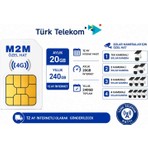 Türk Telekom M2M Data Sim Kart Aylık 20GB Yıllık 240GB Solar Kameralara Özel