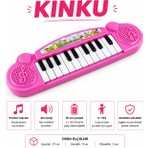Kinku Elektronik Piyanom Pembe Oyuncak Piyano Tuşlu Çocuk Müzik Oyuncak Org Piyano Eğitici Oyuncak