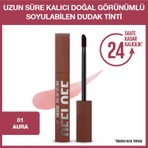 Maybelline New York Super Stay Peel Off Soyulabilen Dudak Tinti - 24 Saate Kadar Kalıcı Dudak Renklendirme -  01 Aura