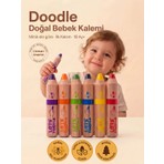 Let's Doodle Bebek İlk Kalem 6'lı - Minik Eller İçin Doğal İçerik