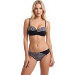 NBB Siyah Zebra Desenli Straplez Bikini Takımı