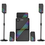 HEPU HP-TV03 5+1 Ev Sinema Sistemi – Bluetooth + USB + SD Kart + AUX + Kumandalı RGB Tasarım