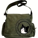 Touz Moda Cute Cat Seriouse Baskılı Unisex Postacı Çantası