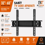BT Bayır Teknoloji TV Askı Aparatı Metal 32'' 40" 42" 43" 50" 55" 65''  Ekran Boyutu 48 cm Siyah Renk