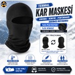 Akgüneş Motogaraj Termal Kar Maskesi Balaklava Motosiklet, Kayak, Snowboard ve Bisiklet Için Rüzgar Geçirmez Boyunluklu Kışlık Yüz Maskesi