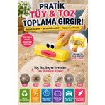 Open City Hazneli Tekrar Kullanılabilir Tüy Toz Saç Toplama Gırgırı Yapışkansız Kumaş Temizlik Rulosu Ev Tipi!