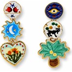 Venüs Design Çelik Kalp Palmiye Küpe