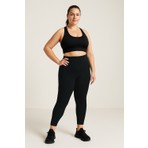 Tommy Life Siyah Esnek Standart Fit Performans Battal Büyük Beden Kadın Tayt - 94652