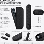 Zigver Iqos Kılıf Iluma Kapak Seti Desenli Siyah(Terrea ile Çalışan Cihaza Uygundur)Sadece Kılıftır