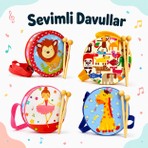 Circle Toys Sevimli Desenli Çocuk Davulu – Askılı ve Bagetli 15 cm - 1 Adet
