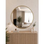 Effe Yapı Dekor Gold Metal Yuvarlak Ayna 80 cm