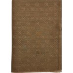 Vakko Pamuk Ipek Monogram Şal 40752-KAHVE