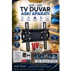 Iron Star Tv Duvar Askı Aparatı / LCD LED Tv Askı Aparatı / Sabit Tv Askı Aparatı / 24 32 40 Inç Tv Askı Aparatı / Metal Tv Duvar Askısı / Universal Tv Askı Aparatı / Televizyon Duvar Aparatı / Vesa Uyumlu