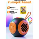 Azurtech Blıc Bls-88 Mini Bluetooth Hoparlör 6W LED Işıklı Taşınabilir Kablosuz Speaker Usb/tf Destekli 1500 Mah