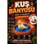 Genç 3D USB Bağlantılı Otomatik Kuş Duşu ve Banyo Istasyonu - Tüm Kuş Türleri Için Eğlenceli Su Parkı