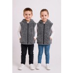 Sweet's Collection Yelek Unisex Genç Çocuk Kapüşonlu Welsoft Peluş