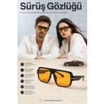 Transformacion Parlama Önleyici Gece Sürüş Gözlüğü - Anti-Fog Sis ve Far Işığı Engelleyici Sarı Camlı Siyah Kemik Çerçeveli Sürüş Görüş Gözlüğü 723382