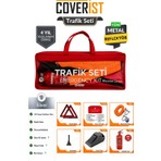 Coverist Trafik ve Ilk Yardım Seti - Muayene Uyumlu 1 kg Araç Yangın Tüpü - 2 Adet Reflektör - Silver Pack