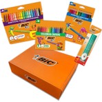 BIC Kids 18 Renkli Boyalarla Okul Boyama ve Yazı Aktivite Seti 5 - 7 Yaş Çocuklar İçin Eğlenceli