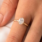 Fasek Gold Gümüş Yüzük - 1.50 Karat Zirkon Tektaş 925 Ayar Gümüş Evlilik Teklifi Yüzüğü