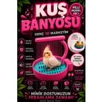 Genç 3D Pilli Model Otomatik Kuş Duşu ve Banyo Istasyonu - Halka Oyuncak Hediyeli - Kablosuz Eğlenceli Su Parkı
