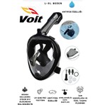 Voit Tam Yüz Maske Şnorkel L - XL Beden Siyah Renk ile Su Altında Keyifli Dalış Deneyimi