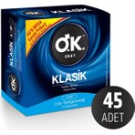 Okey Klasik 45'li Vanilya Aromalı Prezervatif Avantaj Paketi Geniş Baş Kısmı ile