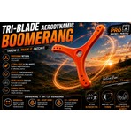 Tunix Tri-Blade Aerodynamic Boomerang – Hafif, Dengeli ve Uzun Menzilli Bumerang