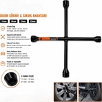 Lenox FRT004 Istavroz Tip 4'lü 17-19-21-23 mm Bijon Anahtarı Dörtkol Dört Başlıklı